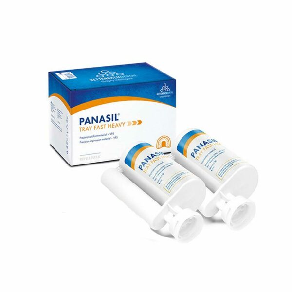 Оттискный материал Kettenbach Panasil tray Fast Heavy, c коротким временем пребывания во рту, вязкотекучий, устойчивый, темно-оранжевый, 2х380 мл