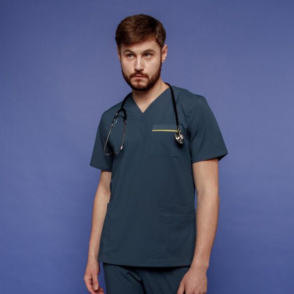 Туника медицинская мужская Pulse 245 Vermont R148, нэви, 3XL - фото 0