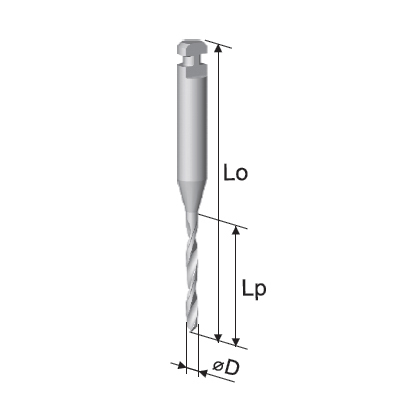 Сверло под угловой наконечник (для миниимплантатов/винтов D=1.5 мм), D=1.2 мм, L(о)/L(р.ч)=44 мм/10 мм - фото 1