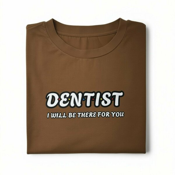 Футболка женская Амрита "Dental Friends", коричневый, 50-52 размер - фото 0