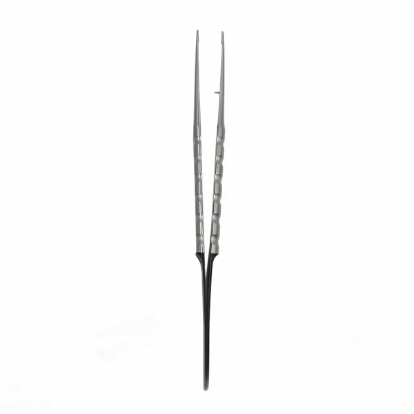 Пинцет тканевый Hu-Friedy Micro Cooley SinusLine, прямой, для деликатного захвата, рифленые зубчики, L=178 мм, с фиксатором, сталь, 1 шт - фото 1