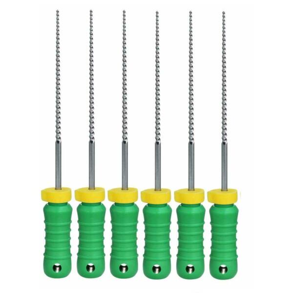 Файлы ручные Eurofile K-Files, для прохождения и расширения корневых каналов, 25 мм, №35/.02, сталь, 6 шт - фото 0