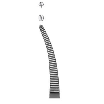 Зажим кровоостанавливающий по HALSTED, изогнутый, зубчики 1х2, длина 185 мм - фото 1