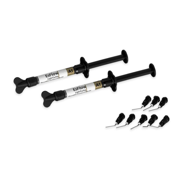 EsFlow — жидкотекучий светоотверждаемый пломбировочный материал, цвет А1, шприц 2 г х 2 шт - фото 0