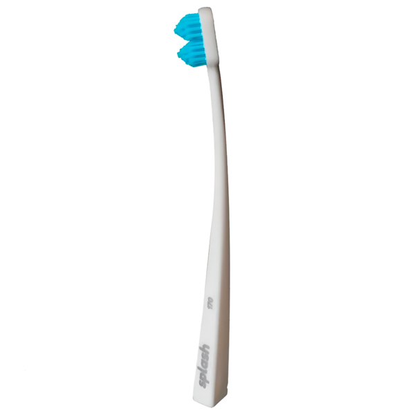 Зубная щетка Splash Brush Double 170, средней жесткости, белый, 1 шт - фото 0