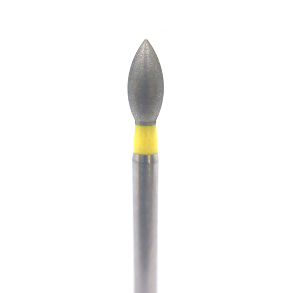 Бор алмазный Ecoline E 368, бутон, D=1.6 мм, FG, желтый, 5 шт - фото 0