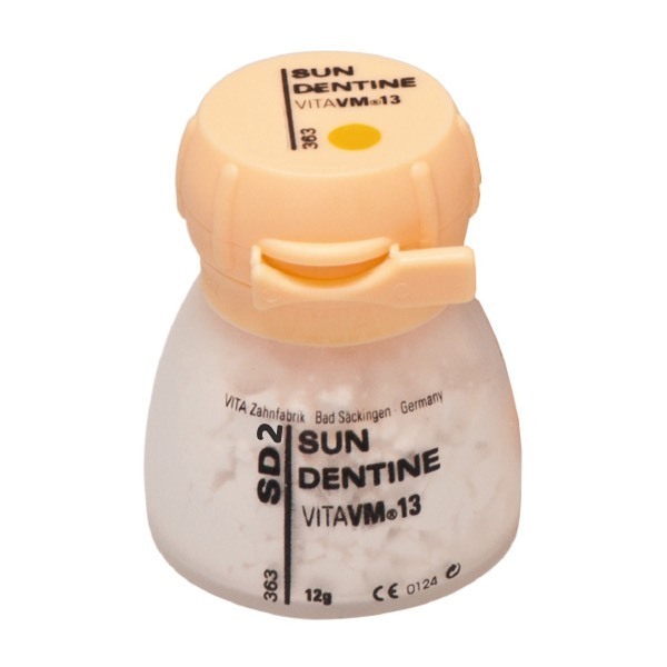 VITA VM 13 SUN DENTINE - порошок для облицовки металлических каркасов, цвет SD2, 12 г - фото 0