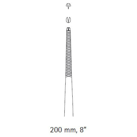 Пинцет хирургический Aesculap WAUGH, прямой, зубчики 1х2, 200 мм - фото 1