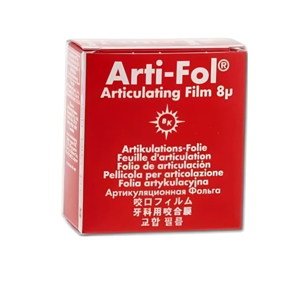 Фольга артикуляционная Bausch Arti-Fol, двухсторонняя, красная, 8 мкм, 20 мм х 22 м, 1шт - фото 1