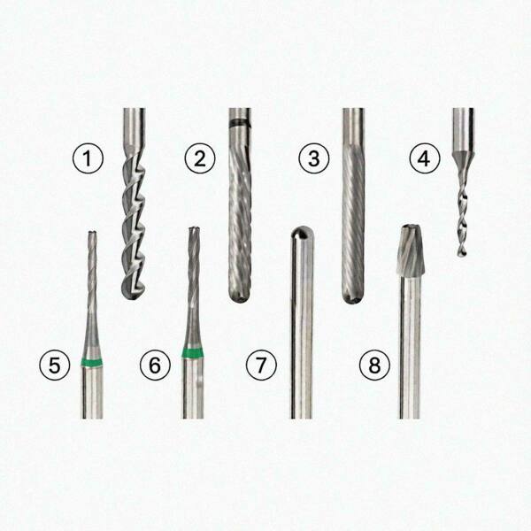 Набор фрез Bego, твердосплавных, ручной высокоточной работы, хвостовик 2.35 мм, 10 шт