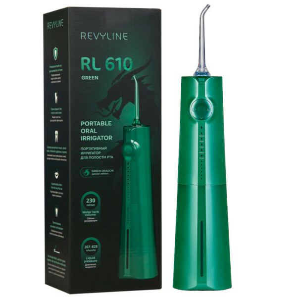 Портативный ирригатор Revyline RL 610 Edition Green Dragon, зеленый  - фото 0