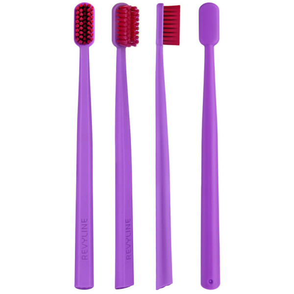 Зубная щётка Revyline SM6000 Ortho, ортодонтическая, фиолетовая c фиолетовой щетиной - фото 1