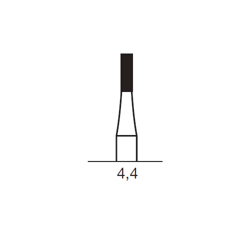 Бор твердосплавный CB 21, цилиндр, D=1.4 мм, L=4.4 мм, HP, синий - фото 1