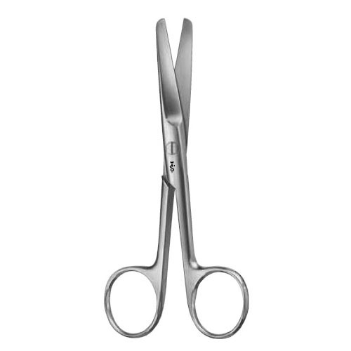 Ножницы хирургические, прямые, тупоконечные, длина 145 мм - фото 0