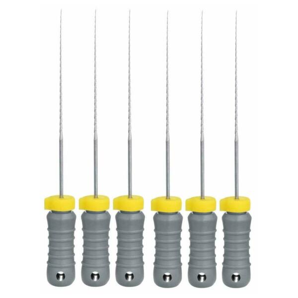  Файлы ручные Eurofile H-Files, для расширения и выравнивания корневого канала, 28 мм, №08/.02, сталь, 6 шт - фото 0