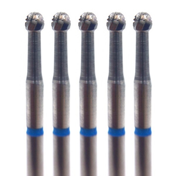 Бор твердосплавный CB1SNX, шаровидный, D=2.3 мм, RAL, синий, 5 шт - фото 0