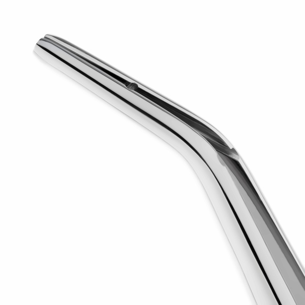 Пинцет стоматологический HLW №22-5, изогнутый, для штифтов, рифленые зубчики, L=150 мм, с фиксатором, сталь, 1 шт - фото 2