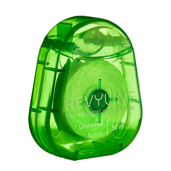 Зубная нить Revyline, невощеная, нейлон, зеленая, 50 м - фото 4