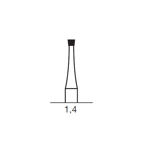 Бор твердосплавный CB 30, конус обратный, D=1.4 мм, L=1.4 мм, HP, синий - фото 1