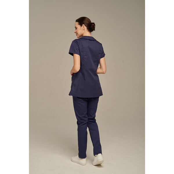 Туника женская Dr. Nice на молнии, с воротником, синий, 42 - фото 4