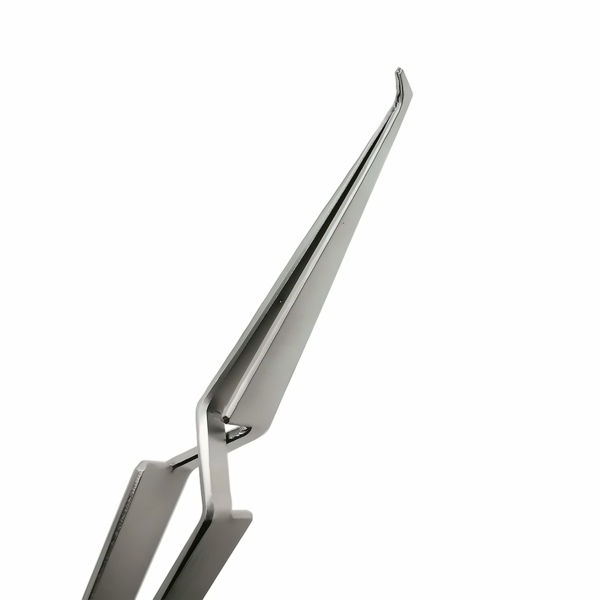 Пинцет ортодонтический Hu-Friedy, изогнутый, обратный, для брекетов, рифленые ультратонкие зубчики, сталь, 1 шт - фото 3