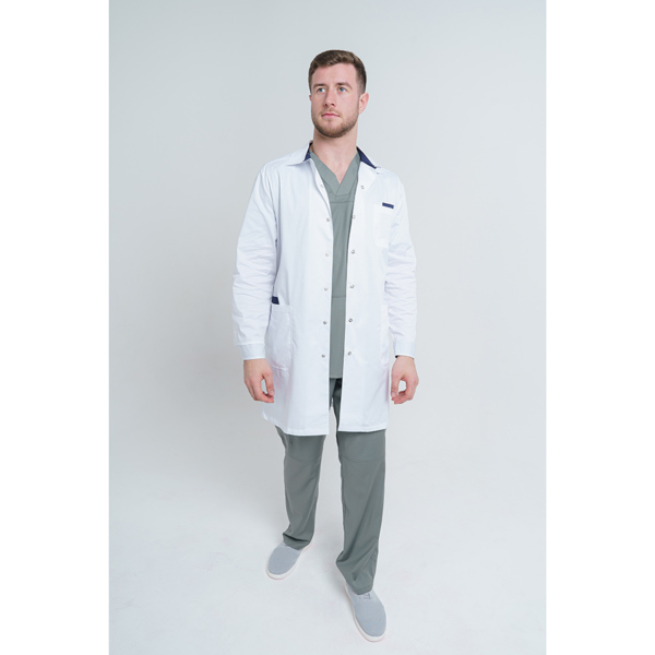 Халат мужской 236СД, белый, 48 - фото 0