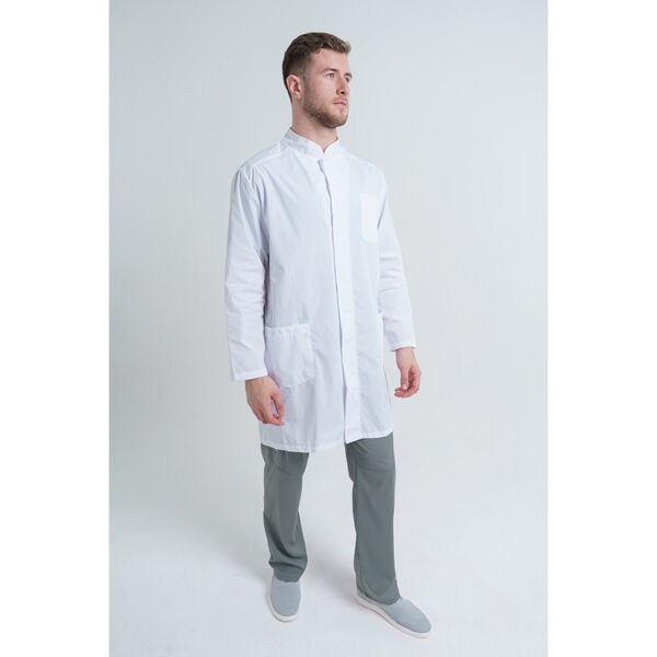 Халат мужской 68ТСД, белый, 46 - фото 1