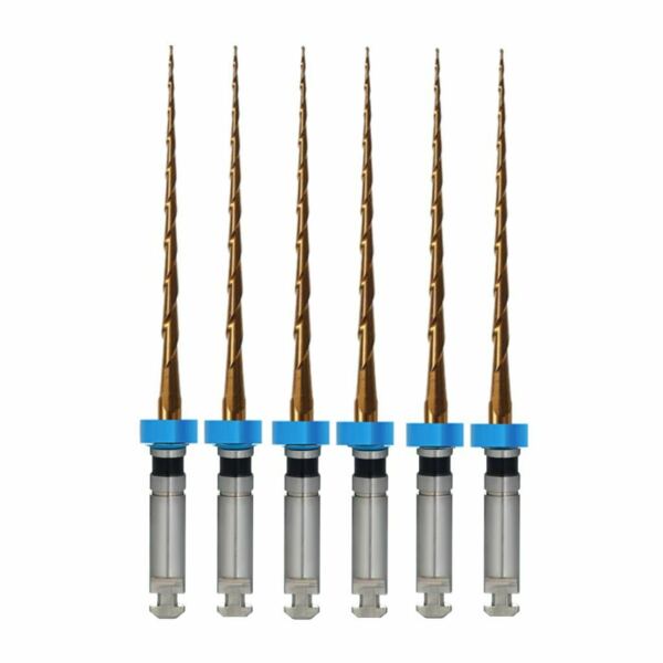 Файлы машинные Eurofile MultiTaper Gold, стерильный, для препарирования искривленных каналов, 25 мм (21 мм), №40/.04, никель-титан, 6 шт - фото 0