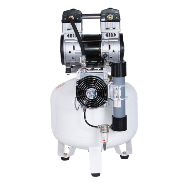 Remeza КМ-50.OLD15Д - безмасляный компрессор для 1-2 стоматологических установок, с осушителем мембранного типа, с ресивером 50 л, 100 л/мин - фото 0