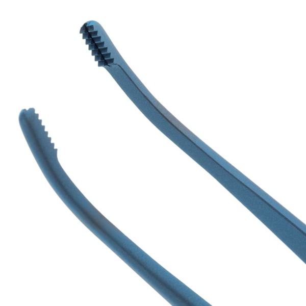 Пинцет атравматический Микрохирургические технологии, плавноизогнутый, для деликатного захвата, рифленые зубчики, L=173 мм, титан, 1 шт - фото 2