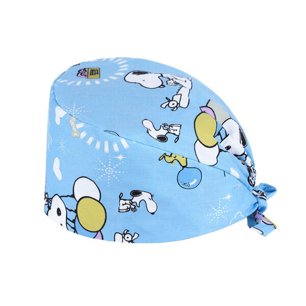 Шапочка медицинская, принт "Снупи", голубой - фото 0