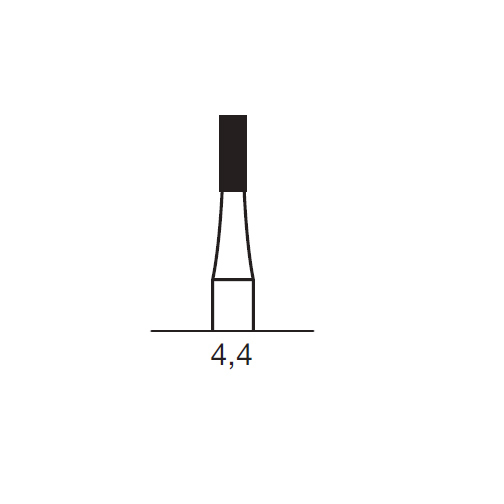 Бор твердосплавный CB 21, цилиндр, D=1.6 мм, L=4.4 мм, HP, синий - фото 1