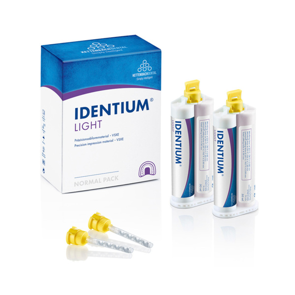 Identium Light - жидкотекучий оттискной материал, 2x50 мл + 8 смесителей