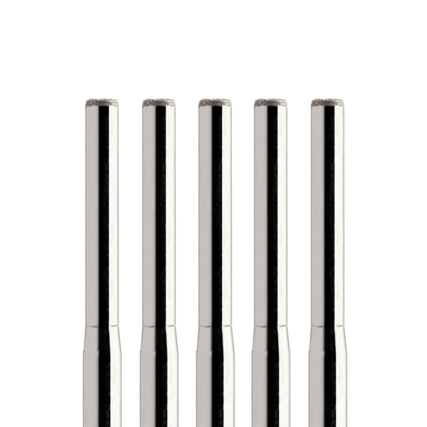 Бор алмазный 839, цилиндр закругленный, D=1.2 мм, L=0.2 мм, FG, синий, 5 шт - фото 0