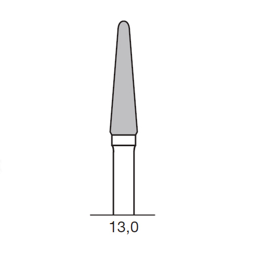 Бор твердосплавный CC 79 MX, конус закругленный, D=3.1 мм, L=13.0 мм, HP - фото 1