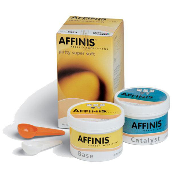 AFFINIS Putty Super Soft - оттискной материал, базовый слой (A-силикон), база 300 мл, катализатор 30 - фото 0