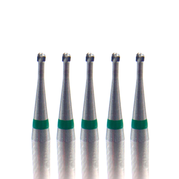 Бор твердосплавный 1S, шаровидный, проникающий, D=0.8 мм, RA, зеленый, 5 шт - фото 0