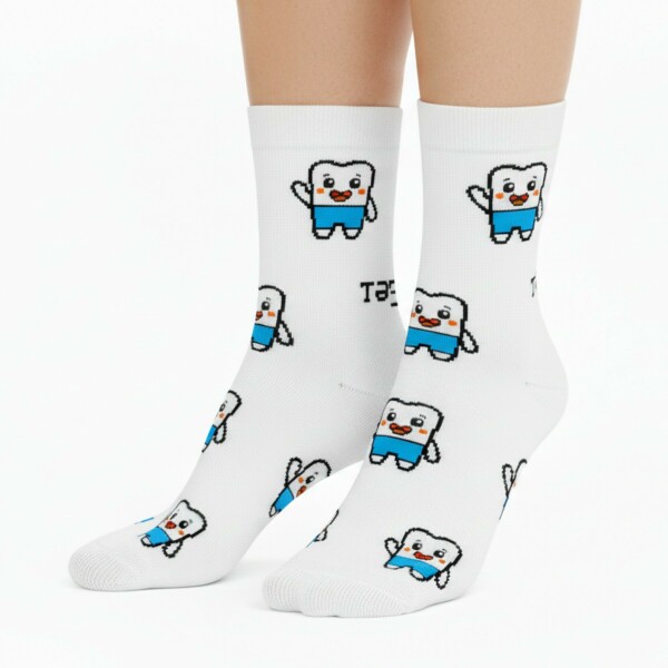 Носки женские Тезис, "Зубики", белый, 36-40 - фото 1