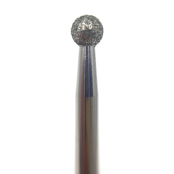 Бор алмазный 801, шаровидный, D=3.3 мм, HP, синий - фото 0