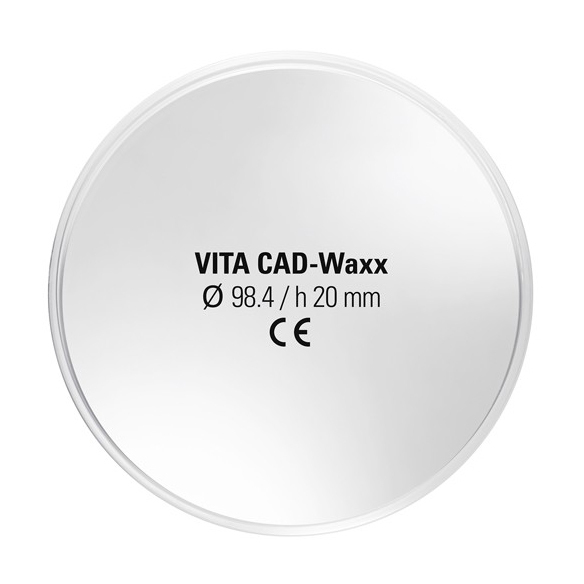 VITA CAD-Waxx DISC - акрилатный полимер без наполнителя (диск), выгорающий без остатка, 98,4х20 мм - фото 0