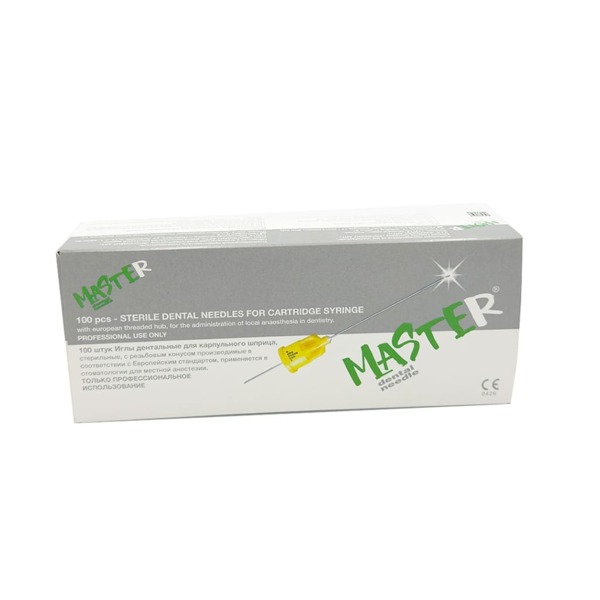 Sirio (MASTER) 0.3 x 12 мм (30G) x-short - одноразовые стоматологические иглы, 100 шт - фото 0