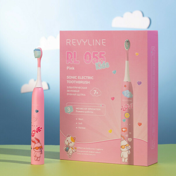 Электрическая зубная щетка Revyline RL 055 Kids, розовая - фото 8