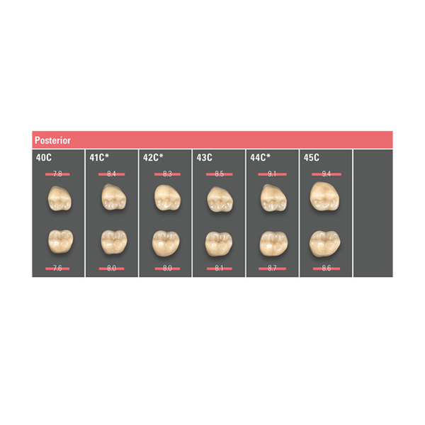Зубы VITAPAN CUSPIFORM classical A1 – D4, жевательные (цвет и форма на выбор), 1 шт - фото 0