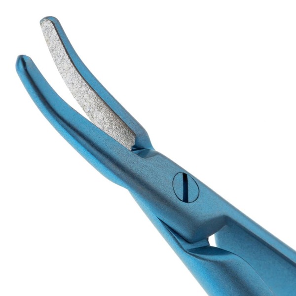 Иглодержатель микрохирургический, изогнутый, игла 6/0, 1,2 мм, длина 160 мм - фото 1