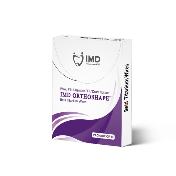 Дуга ортодонтическая IMD Beta-Ti 0.017x0.025", сечение прямоугольное, форма Damon, нижняя челюсть, 1 шт - фото 0