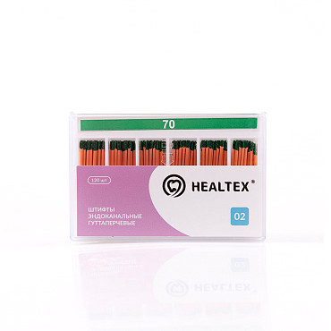 Штифты эндоканальные гуттаперчевые Healtex, конусность 02, размер 70, 120 шт - фото 0