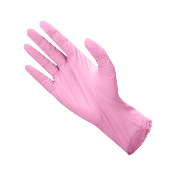 Перчатки нитриловые, текстурированные, розовые, размер S, 100 шт - фото 0