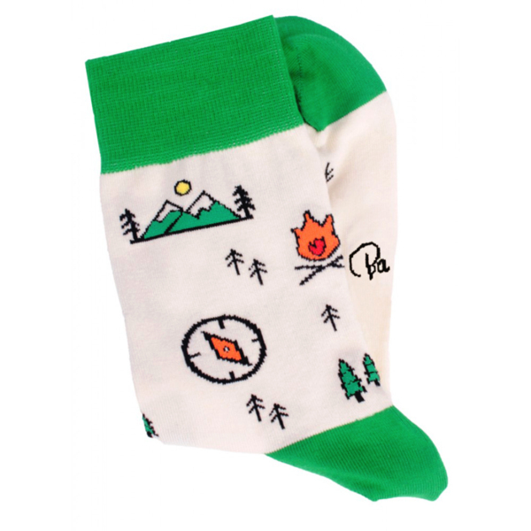 Носки женские Babushka «Лес и компас», бежевый, 36-40 - фото 3