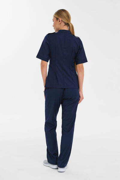 Рубашка женская на молнии Тезис TZ400, темно-синий, 46 - фото 3