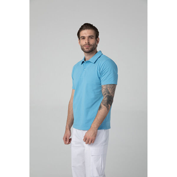 Поло мужское, голубой, 46 - фото 3